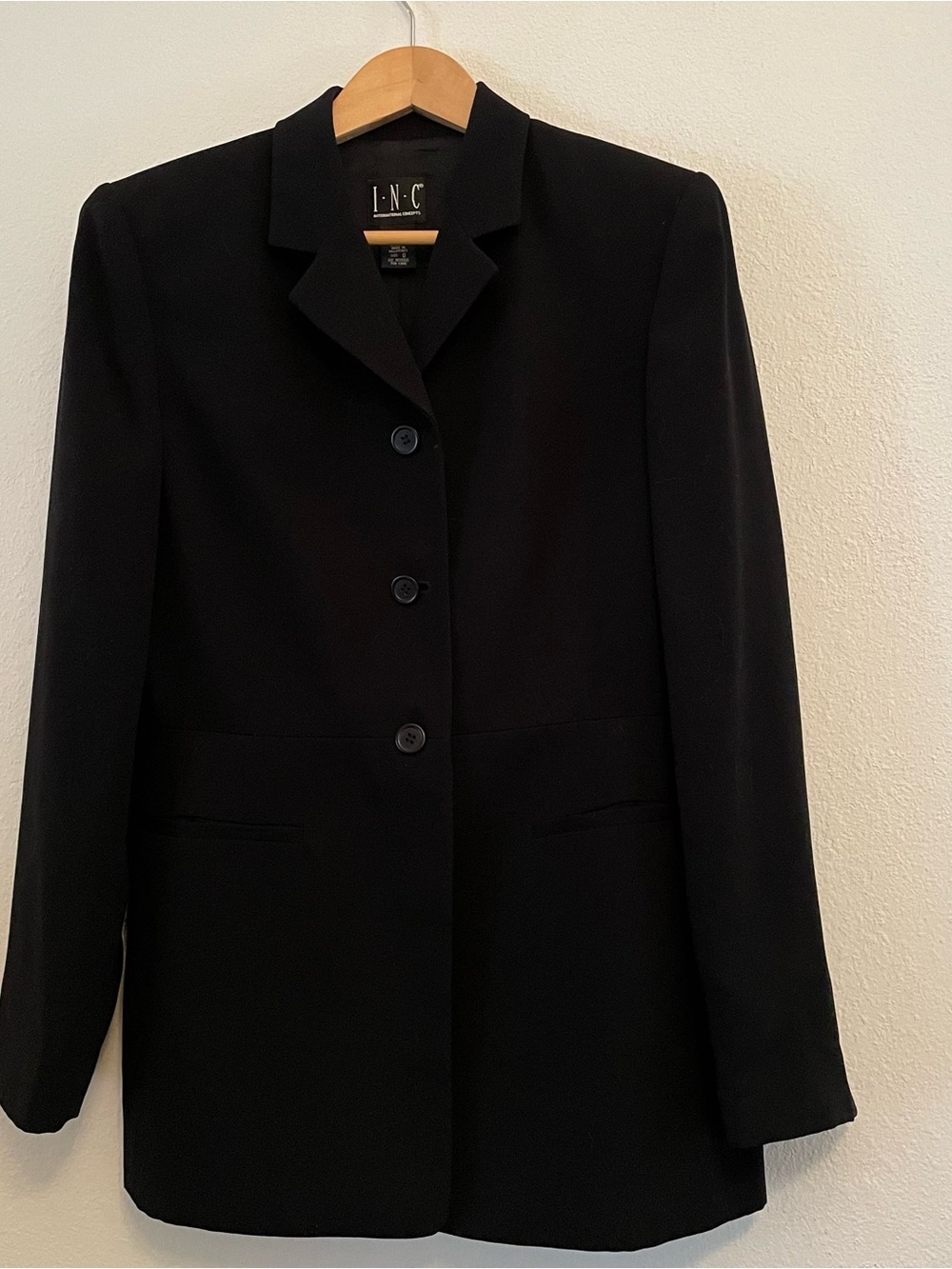 INC International Concepts Women’s Black Tailored Blazer Size 8